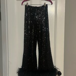 Sequin Black Bottoms